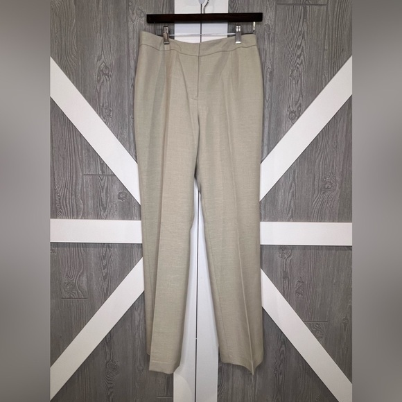 145. Black Label by Evan Picone Oatmeal/Cream Suit Pants 4 - Picture 1 of 9